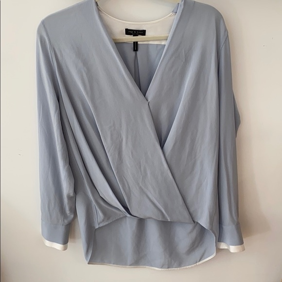 rag & bone Tops - Rag & Bone Light Blue Blouse